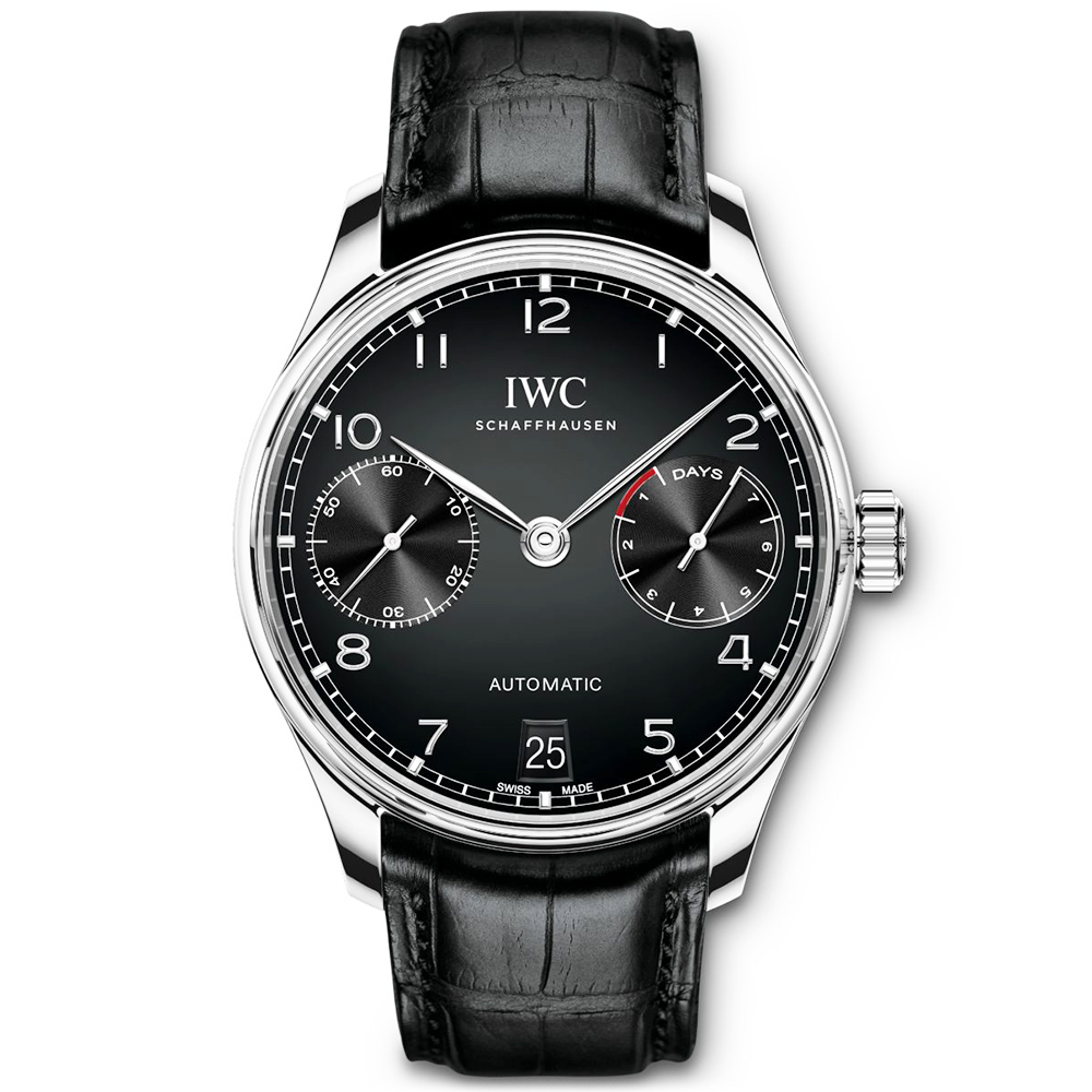 Portugieser 42mm Black Dial Men’s Automatic Strap Watch