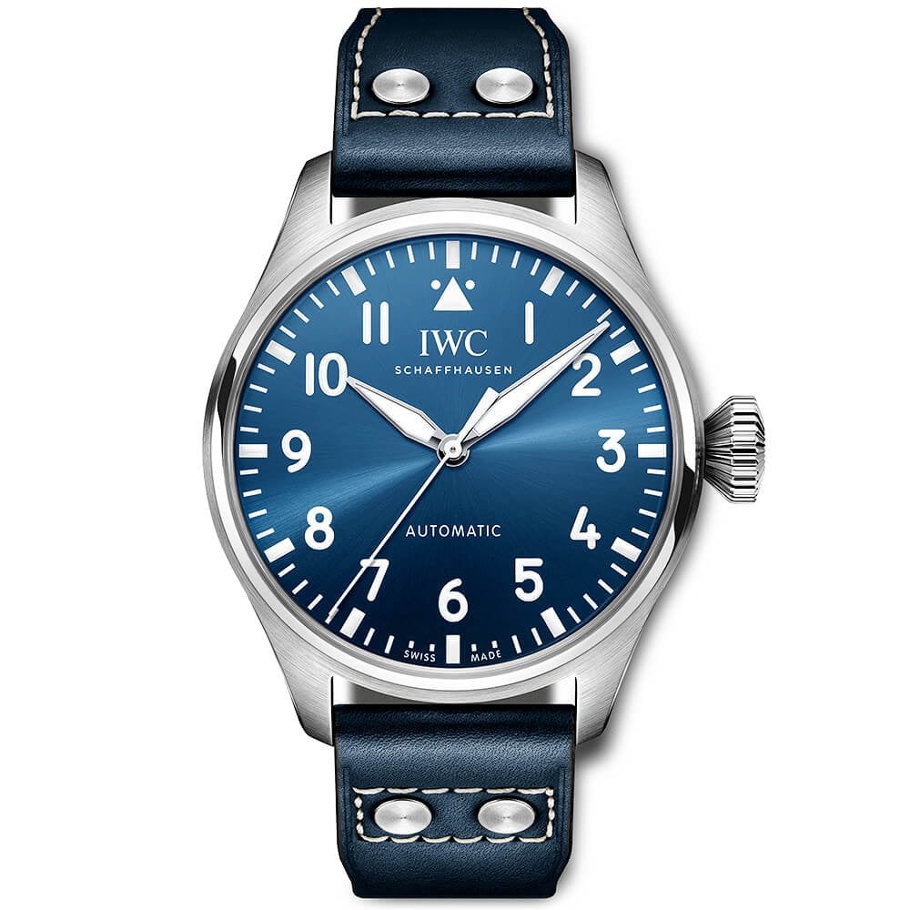 Big Pilot’s 43mm Blue Dial Men’s Automatic Leather Strap Watch
