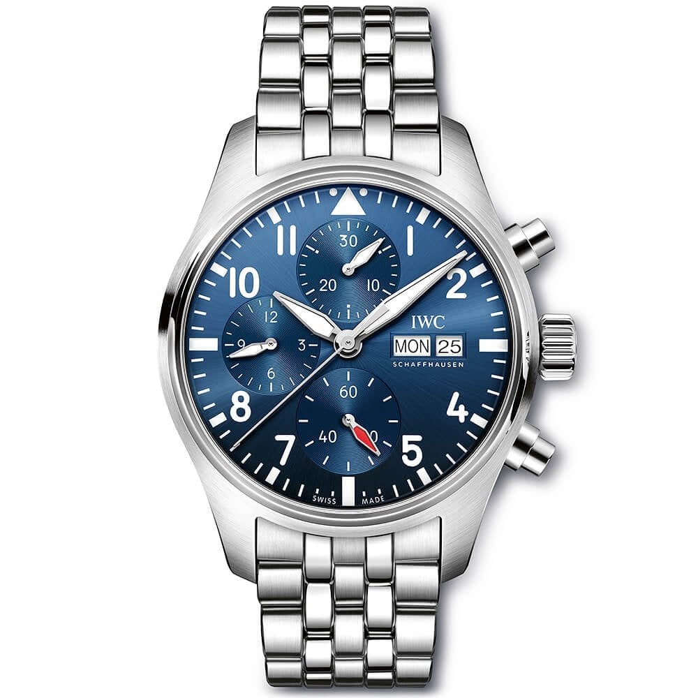 Pilot’s 41mm Blue Dial Chronograph Men’s Bracelet Watch