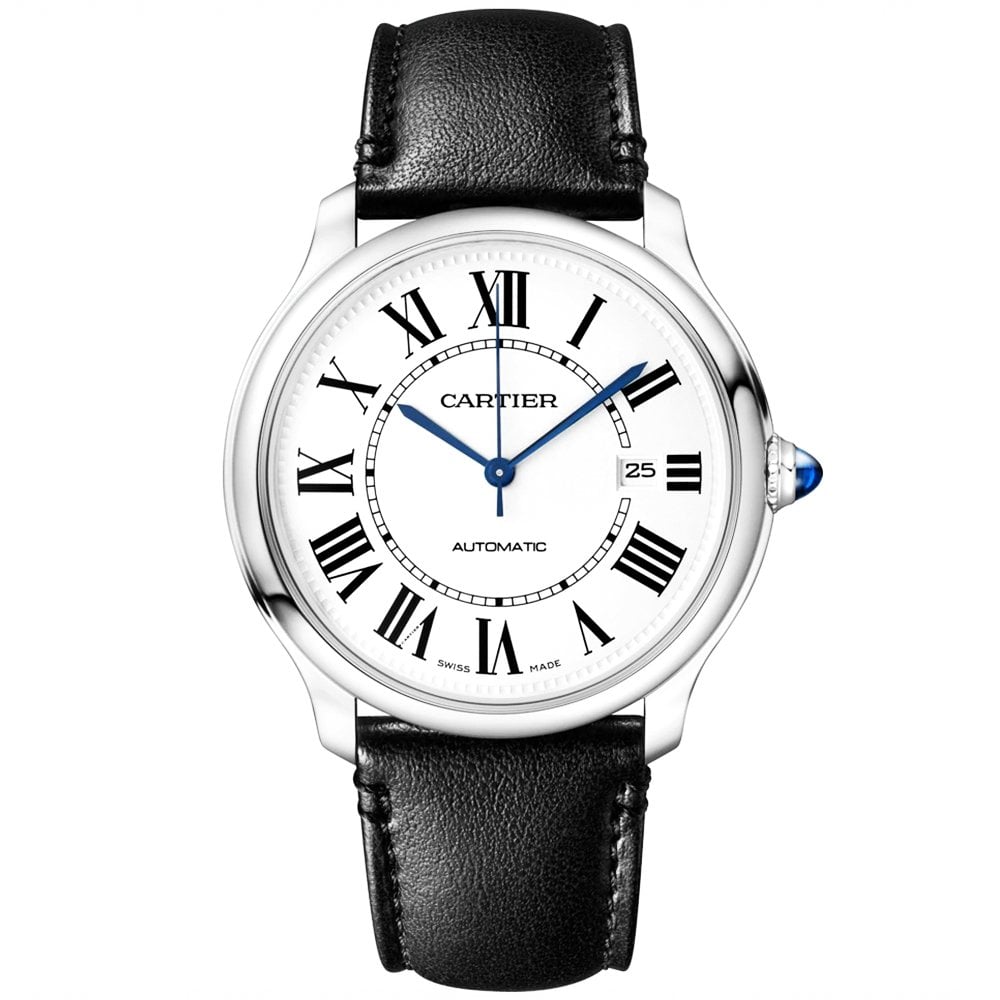 Ronde Must de Cartier 40mm Men’s Leather Strap Watch