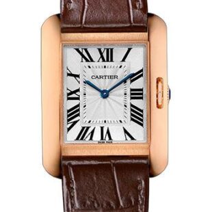 Cartier Tank Anglaise Watch – 34.7 mm Pink Gold Case – Brown Alligator Strap – W5310042