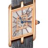 Cartier Tank Asymetrique Watch – 47.15 mm x 26.20 mm Rose Gold Case – Skeleton Dial – Brown And Dark Gray Alligator Straps Limited Edition of 100 – WHTA0011