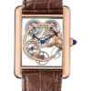 Cartier Tank Louis Cartier Watch – 30 mm Pink Gold Case – Pink Gold Case Bezel – Black Dial – Brown Alligator Strap – WHTA0002