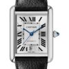 Cartier Tank Must Watch – 41 mm x 31 mm Steel Case – Silvered Dial – Interchangeable Black Grained Calfskin Strap – WSTA0040