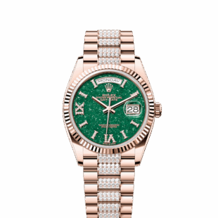 Rolex Day-Date 36, 18k Everose Gold with Diamond-set, 36mm, Ref# 128235-0069