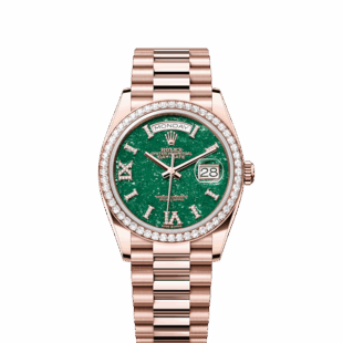 Rolex Day-Date 36, 18k Everose Gold with Diamond-set, 36mm, Ref# 128345rbr-0068