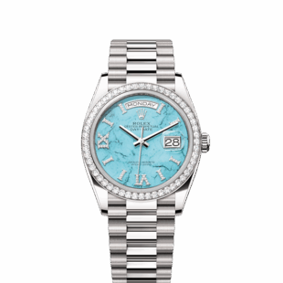 Rolex Day-Date 36, 18k White Gold with Diamond-set , 36mm, Ref# 128349rbr-0031