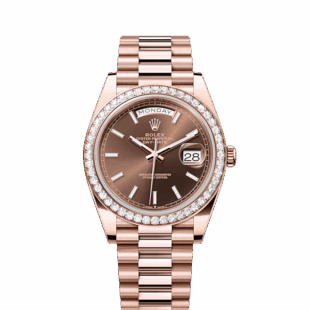 Rolex Day-Date 40, 18k Everose Gold with Diamond-set, 40mm, Ref# 228345rbr-0024