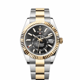 Rolex Sky-Dweller, 42mm, Oystersteel and 18k Yellow Gold, Black, Oyster, Ref# 336933-0003