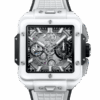 Hublot, Square Bang Unico White Ceramic, 42mm, Ref# 821.HX.0170.RX